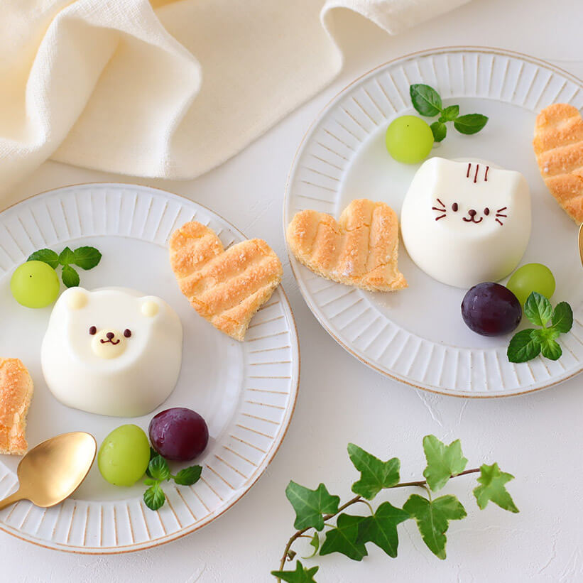 Cat Shaped Puddings Bear