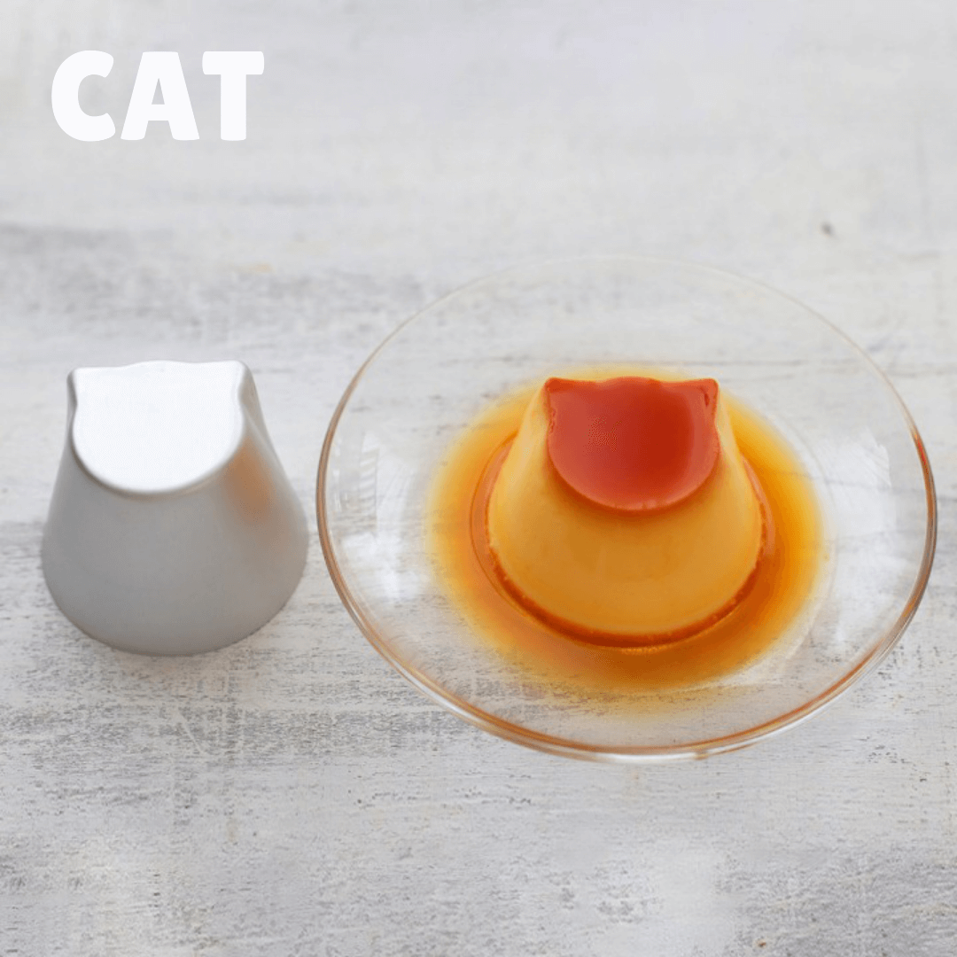 Cat Shaped Aluminum Ramekins crème caramel