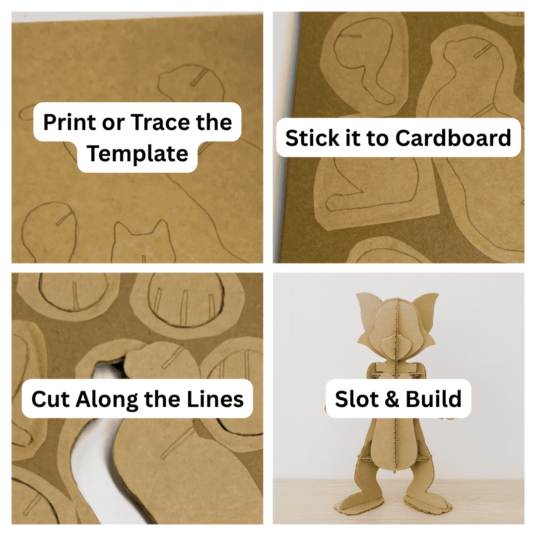 Tom and Jerry Cat Cardboard Cat Sculpture