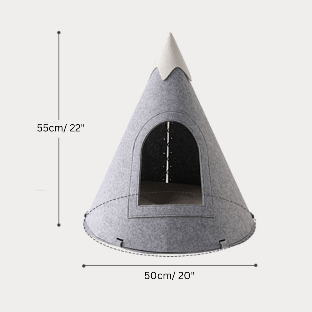 Scandinavian Snow Mountain Cat Igloo Bed
