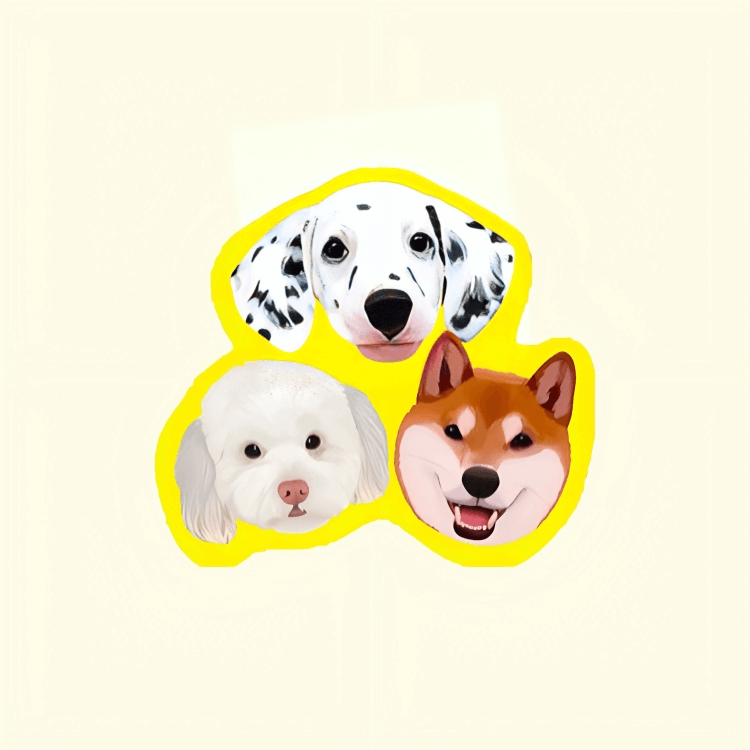 Custom Pet Portrait Magnet with Digital File