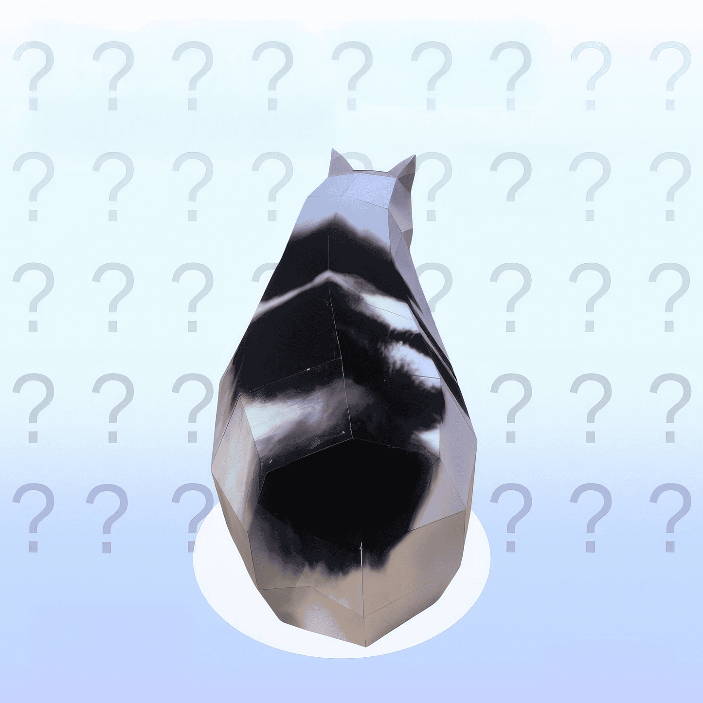 Huh? Cat Meme Papercraft – Printable 3D Model in 2 Sizes 1:1 10cm PDF