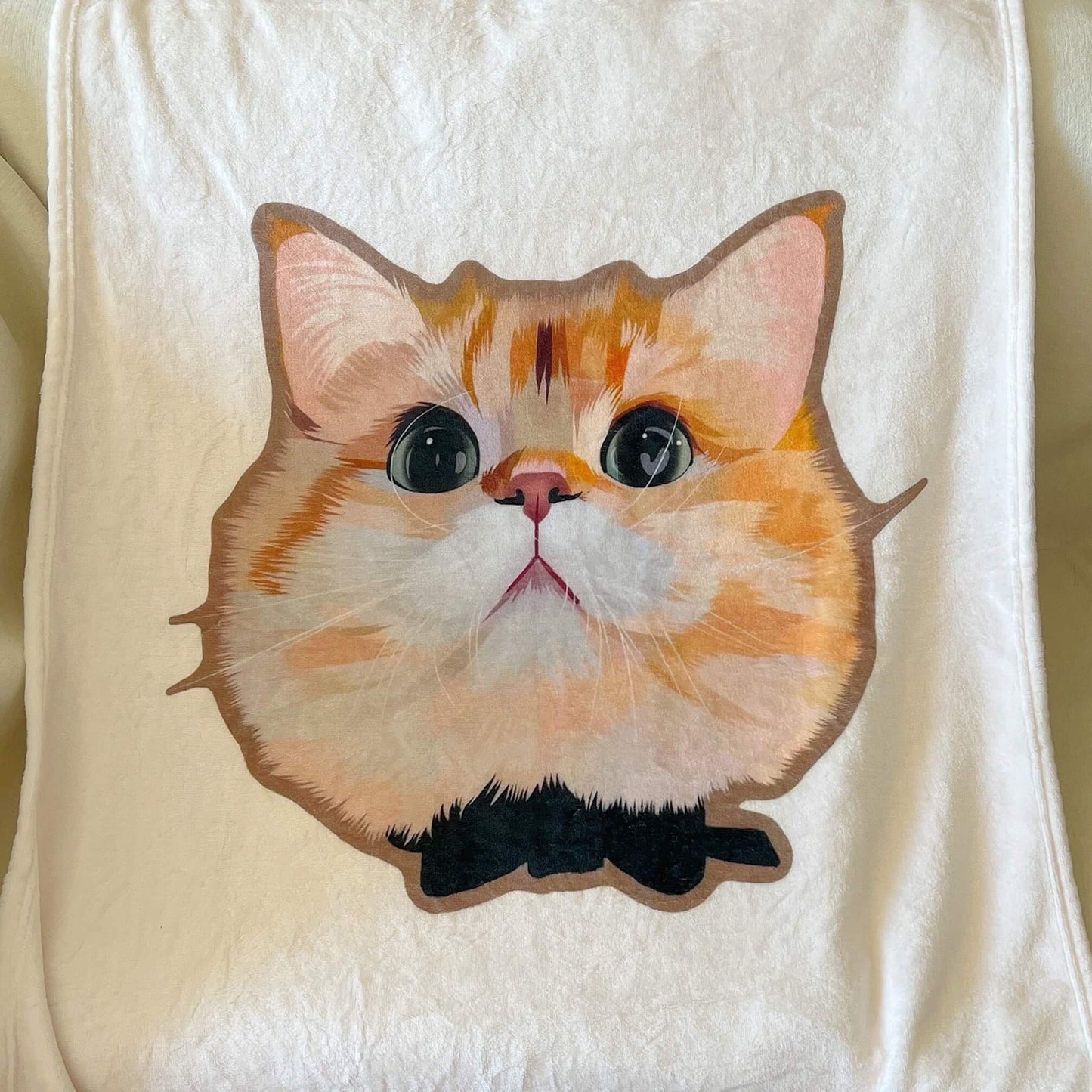 Custom Pet Cat Dog Portrait Blanket