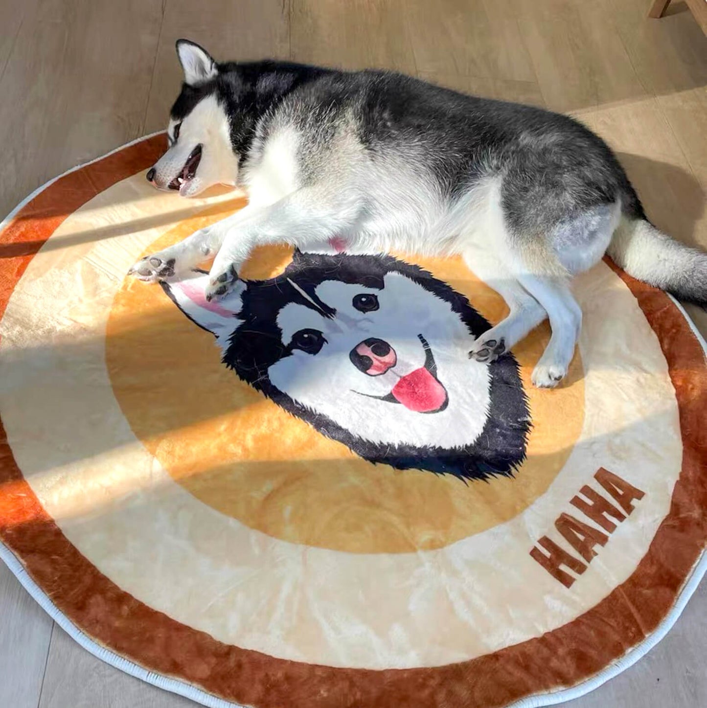Custom Pet Portrait Rug with Digital File - Petites Paws