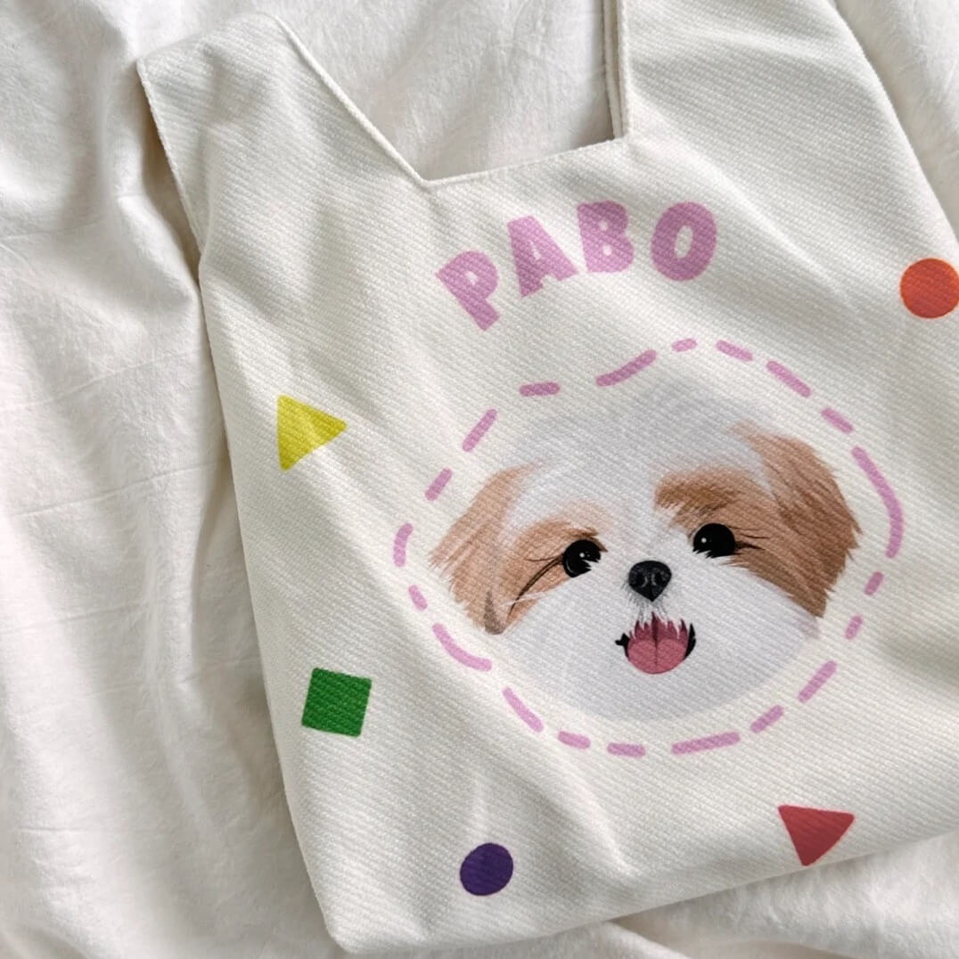 Custom Pet Portrait Knot Bag