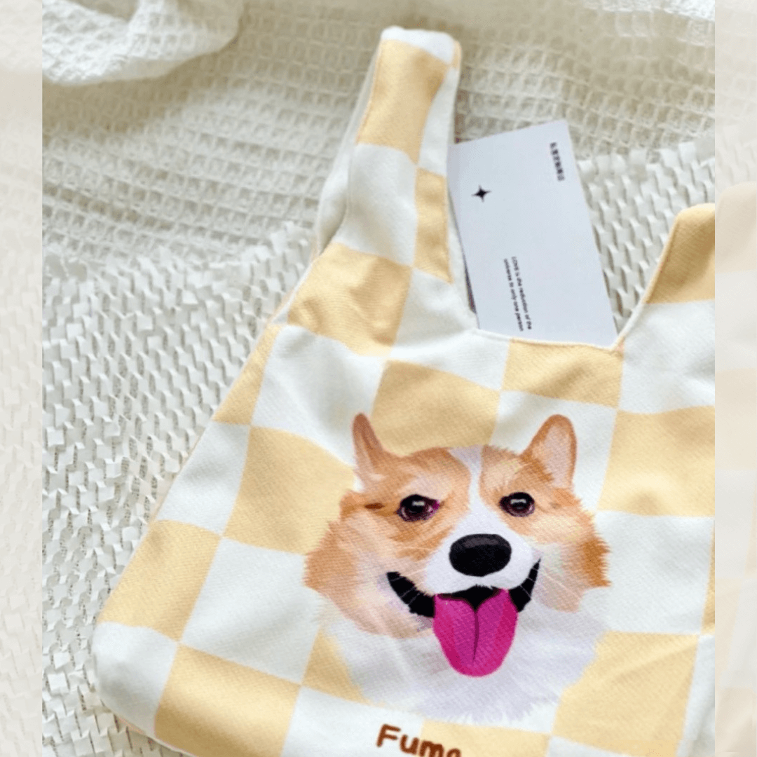 Custom Pet Portrait Knot Bag
