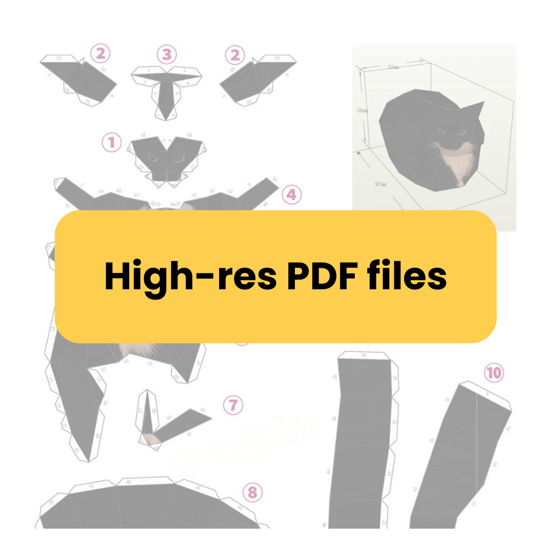 Maxwell Cat Meme Papercraft Template (Printable PDF, 4”)