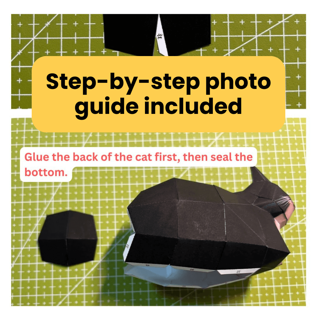 Maxwell Cat Meme Papercraft Template (Printable PDF, 4”)