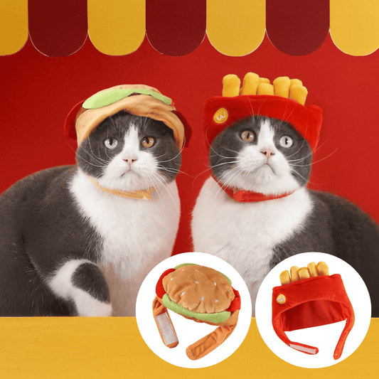 McMeow’s Burger & Fries Cat Costume Set (2pcs)