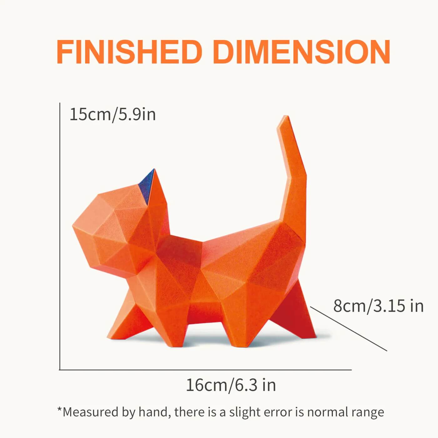DIY 3D Cute Cat Papercraft Template - Printable PDF (Walking) - Petites Paws