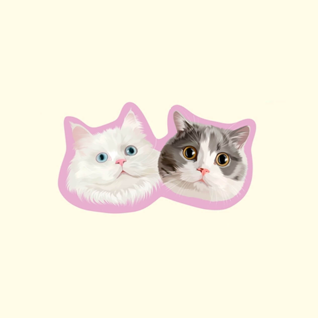 Custom Pet Portrait Magnet with Digital File