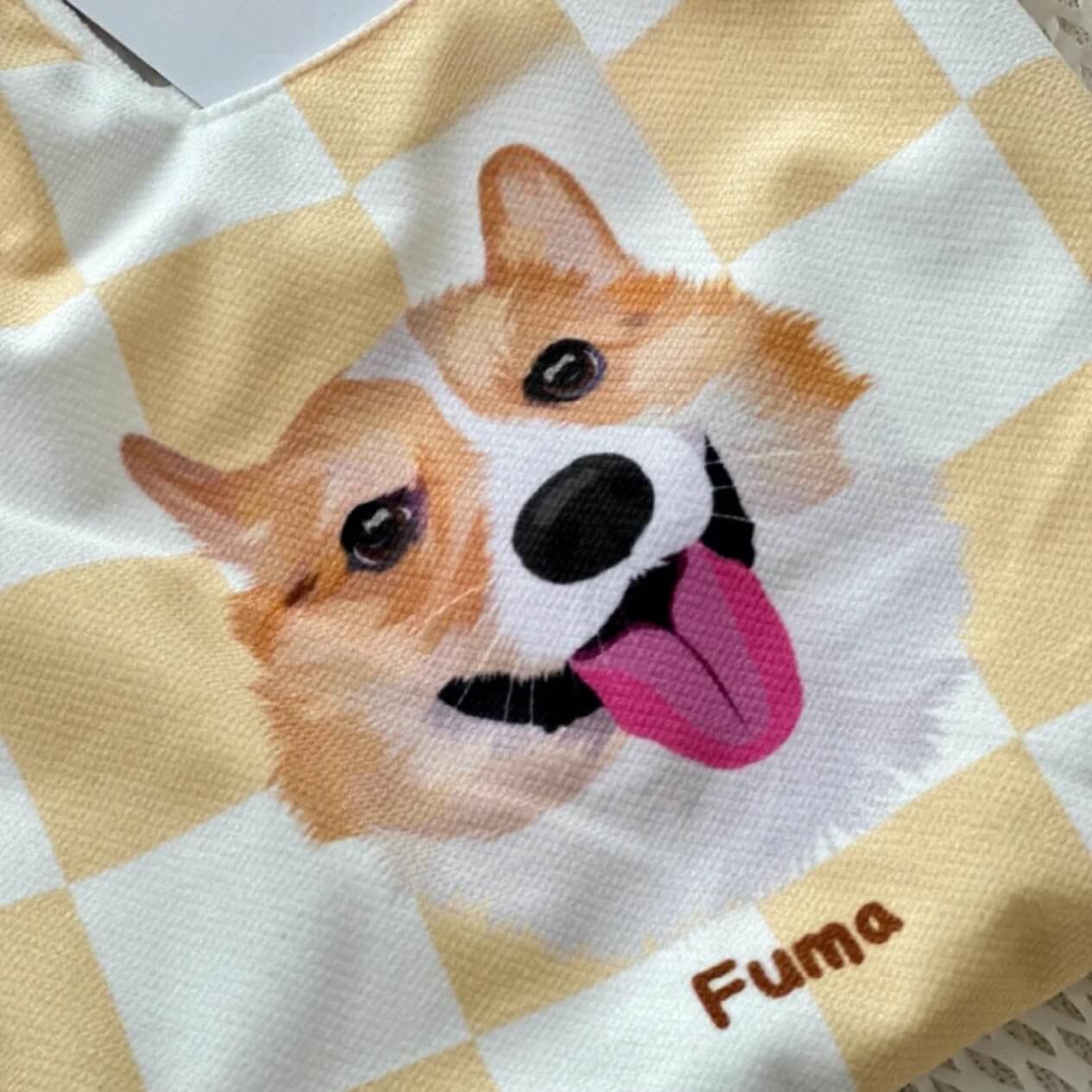 Custom Pet Portrait Knot Bag
