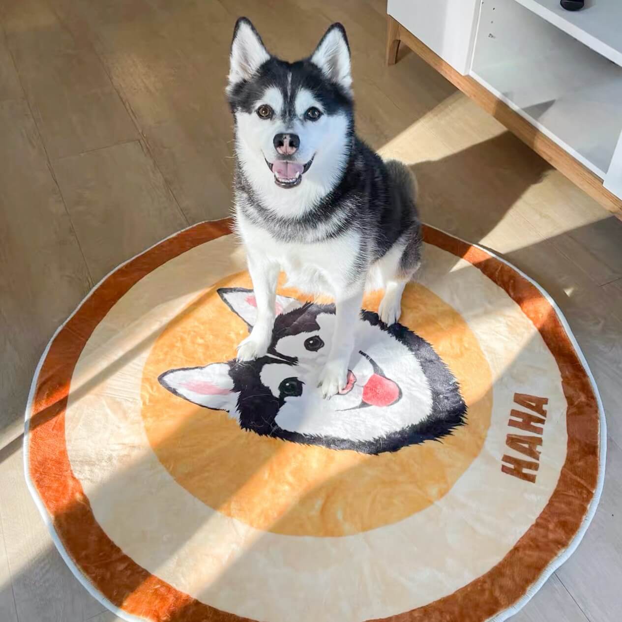 Custom Pet Portrait Rug with Digital File - Petites Paws