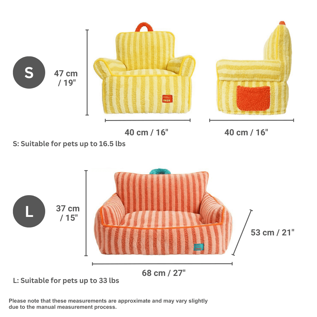 Playful Plush Lounge Cat Sofa Bed - Petites Paws