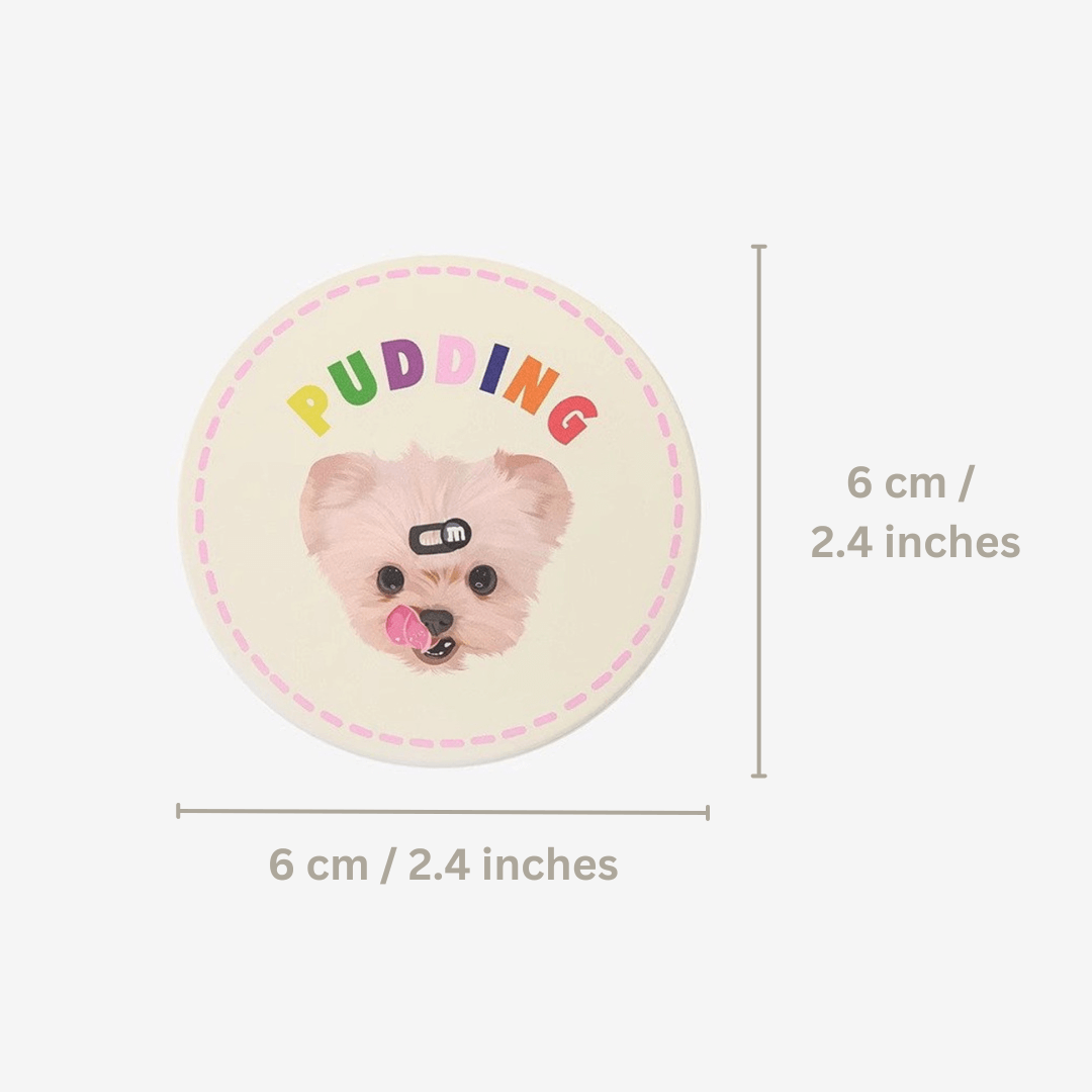 Custom Pet Portrait Magnet with Digital File