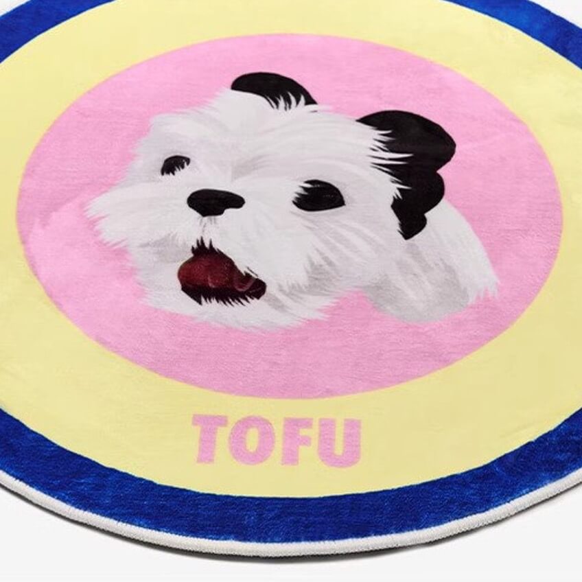 Custom Pet Portrait Rug with Digital File - Petites Paws