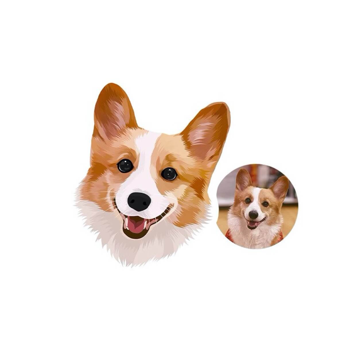 Custom Pet Portrait Cushion with Digital File - Petites Paws