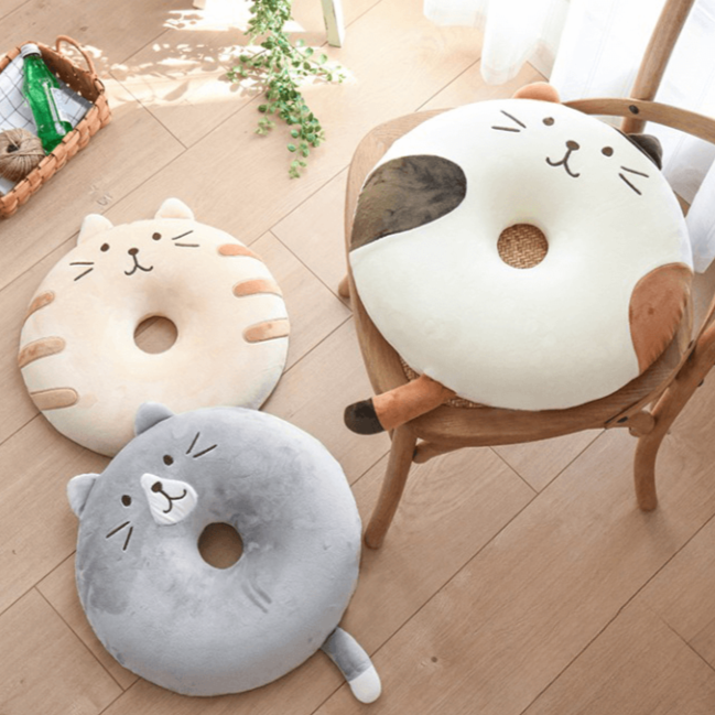 Donut Pillow - Memory Foam Seat Cushion - soft