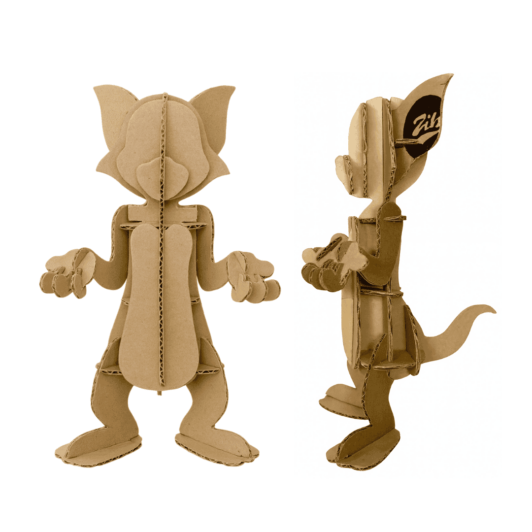 Tom and Jerry Cat Cardboard Cat Sculpture