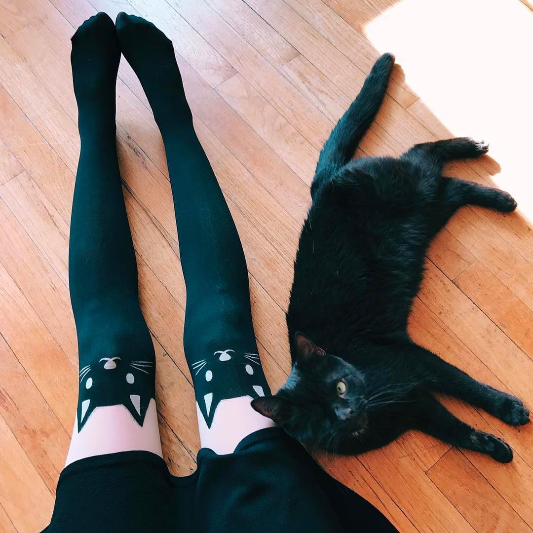 Black Cat Pantyhose – Petites Paws