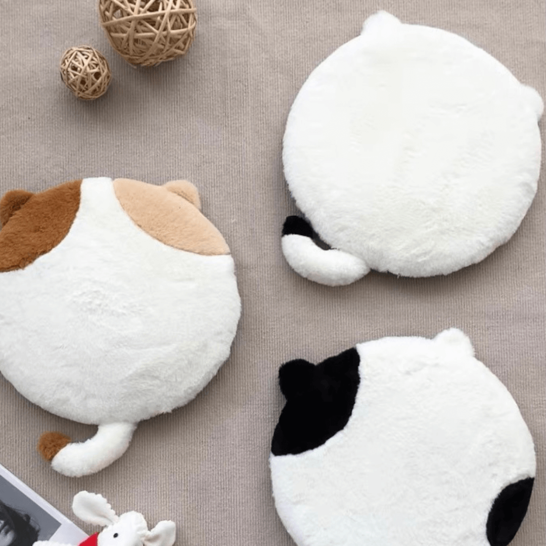 Cute Cat Paw Plush Chair Cushion Child Seat Cushion Sofa Back Pillow Mat  Home