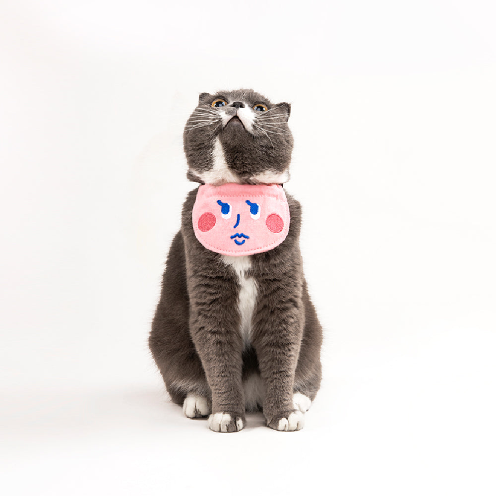 Emoji Soft Cat Bib Bandana - Petites Paws