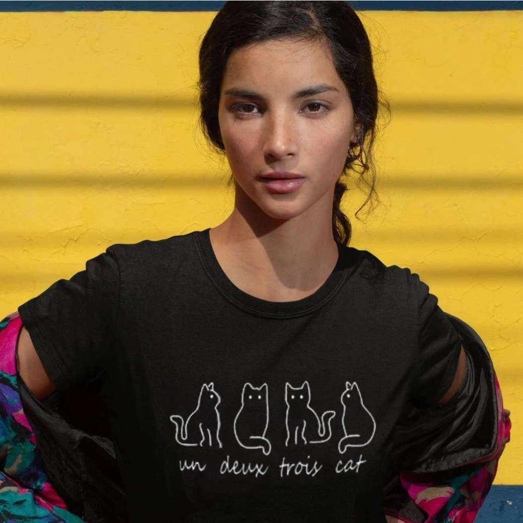 Un Deux Trois Cat T-shirt - Petites Paws