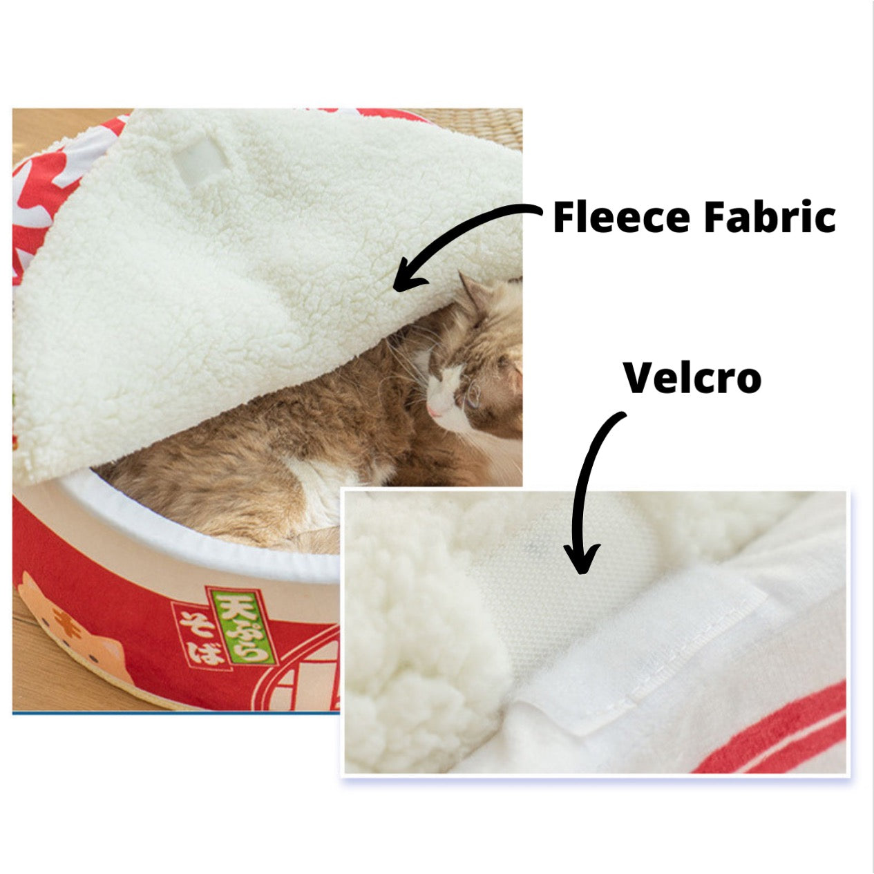 Cup Noodle Cat Bed - Petites Paws