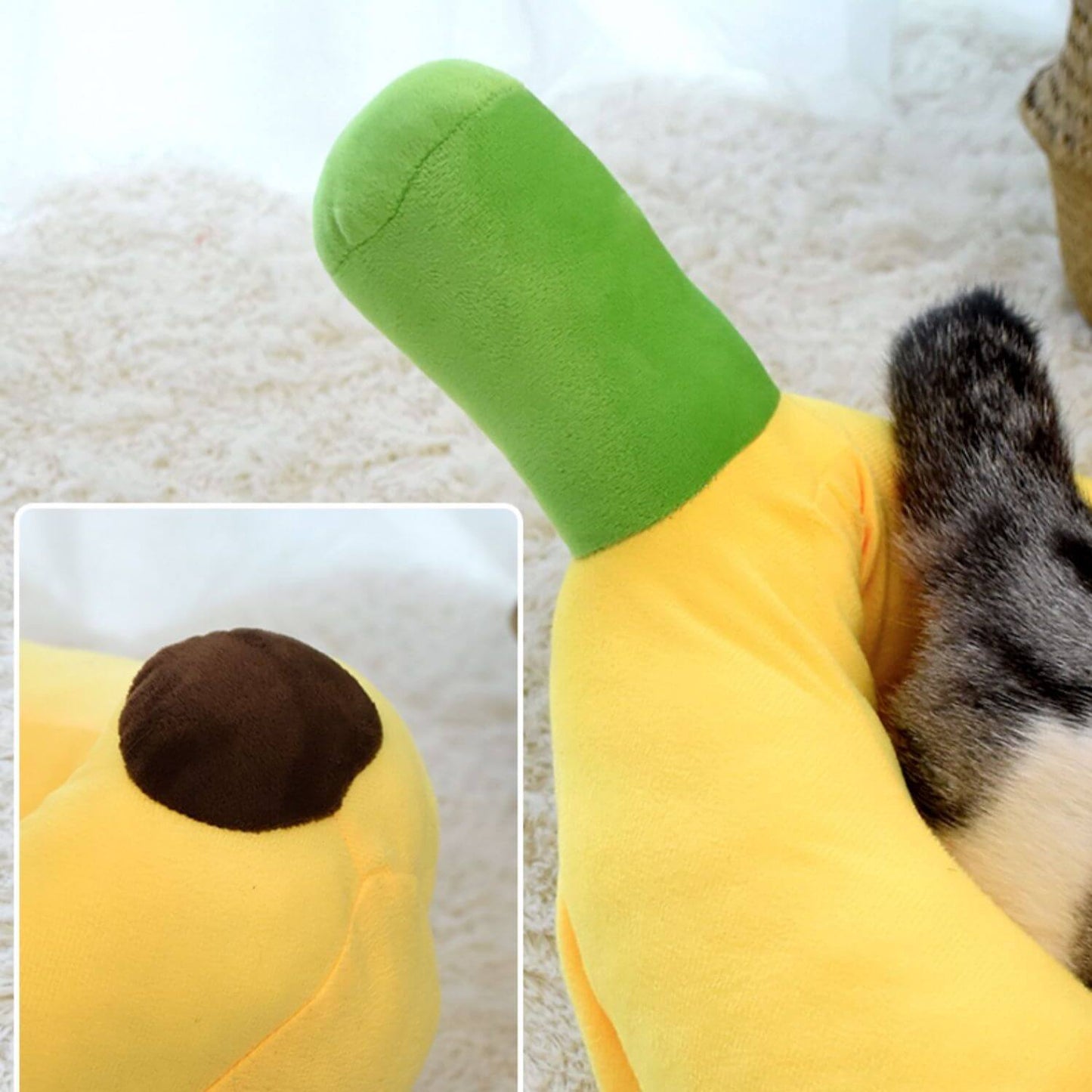 banana boat cat bed
