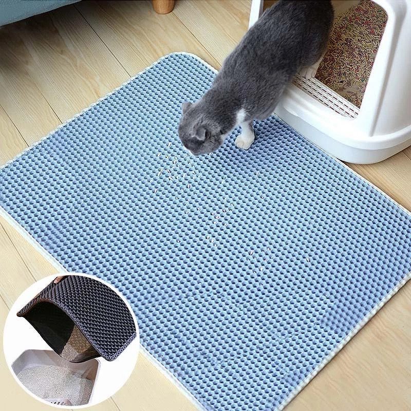 Waterproof Litter Collecting Easy Clean Cat Litter Mat No More