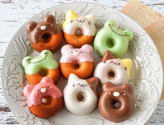 How to make Cute Cat Doughnuts - Japanese Kawaii Donut Recipe