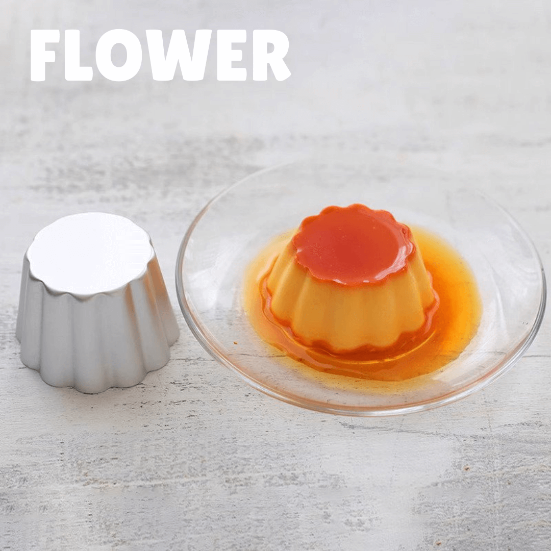 Flower Shaped Aluminum Ramekins crème caramel