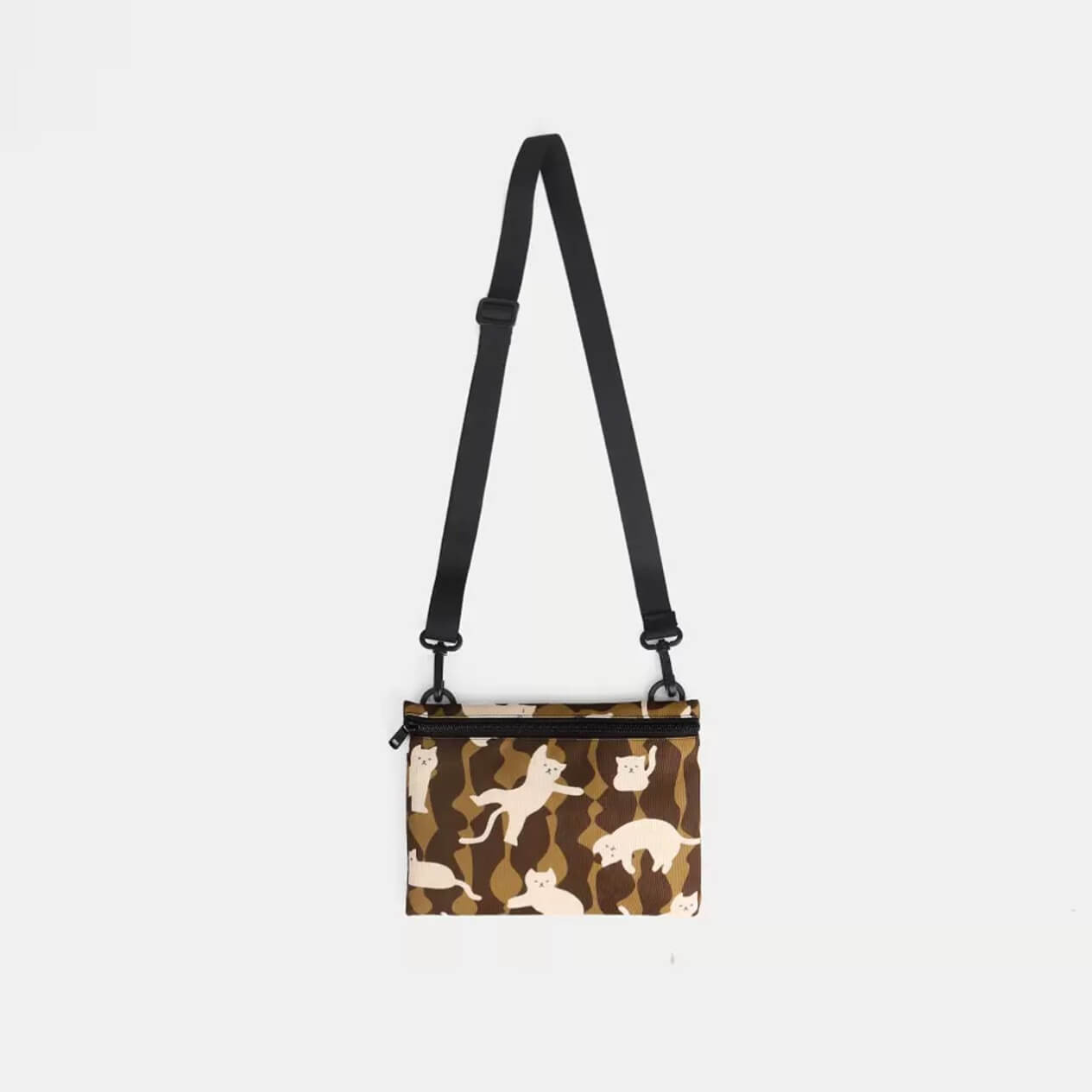 Cat camouflage Crossbody Bag Brown