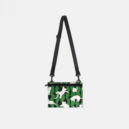 Cat camouflage Crossbody Bag Green