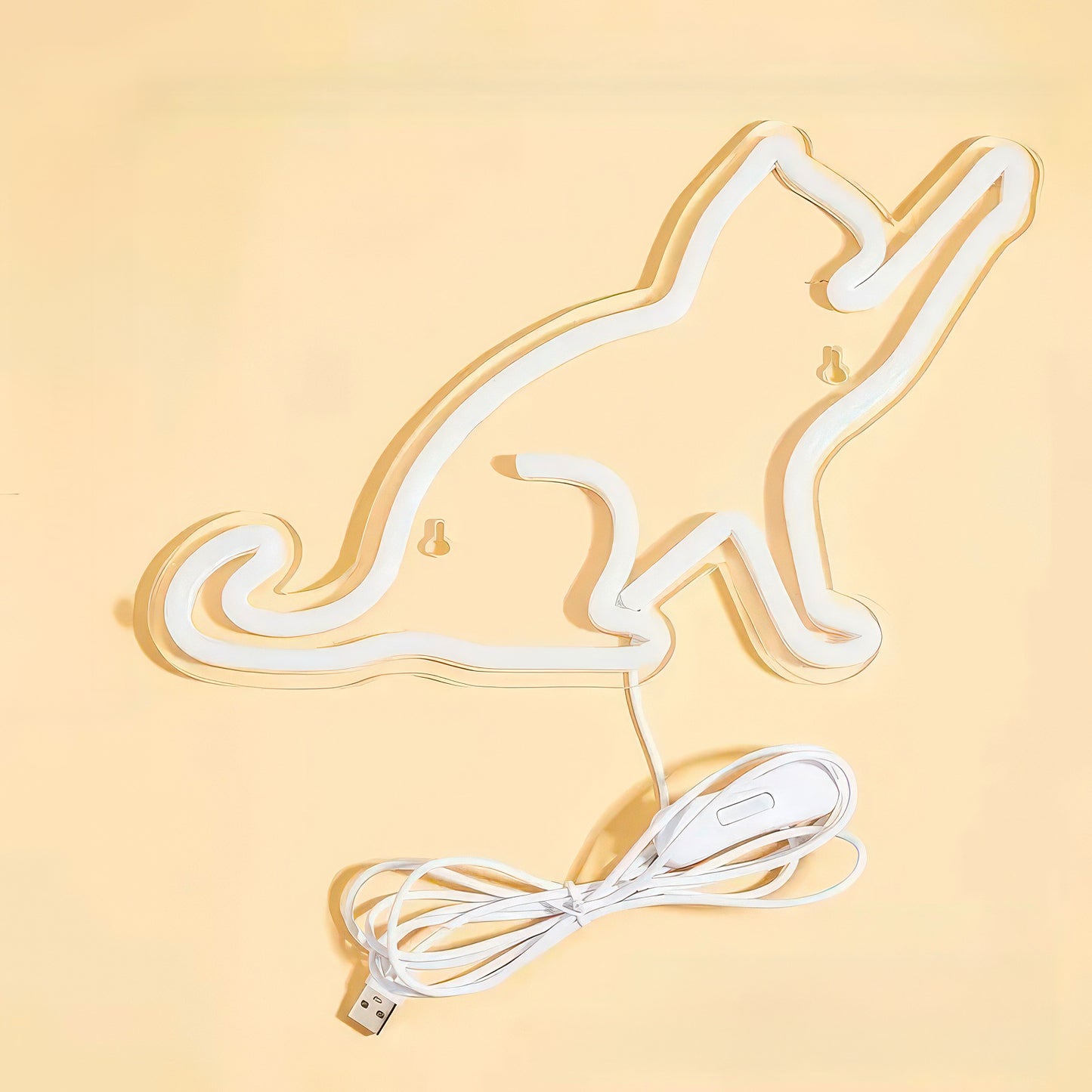 Cute Acrylic Cat Shape LED Neon Wall Light USB Powered