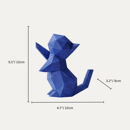 DIY 3D Cute Standing Cat Papercraft Template Printable PDF - Petites Paws