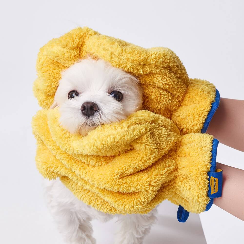 Pethroom Microfiber Pet Drying Gloves - Petites Paws