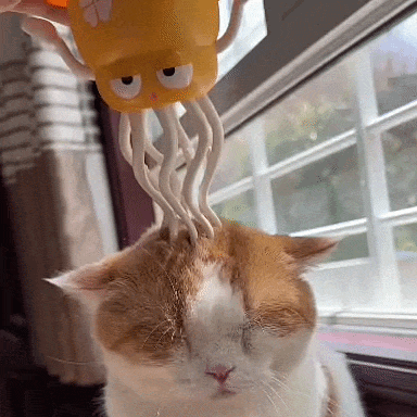 Dancing Squid Cat Massager Cat Toy chin scratcher