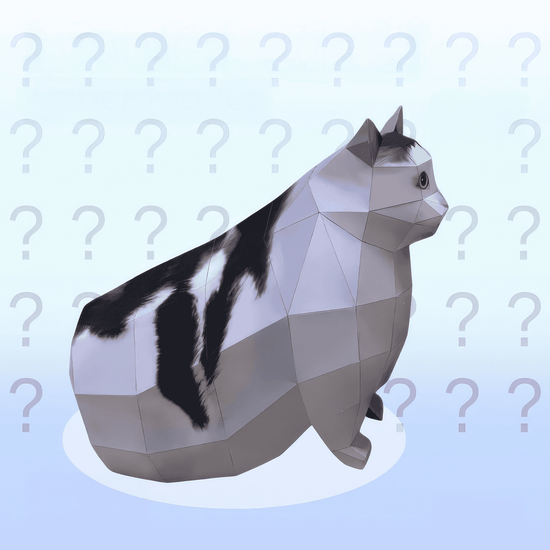 Huh Cat Meme Papercraft Template (Printable PDF, 1:1 & 4") – Petites Paws