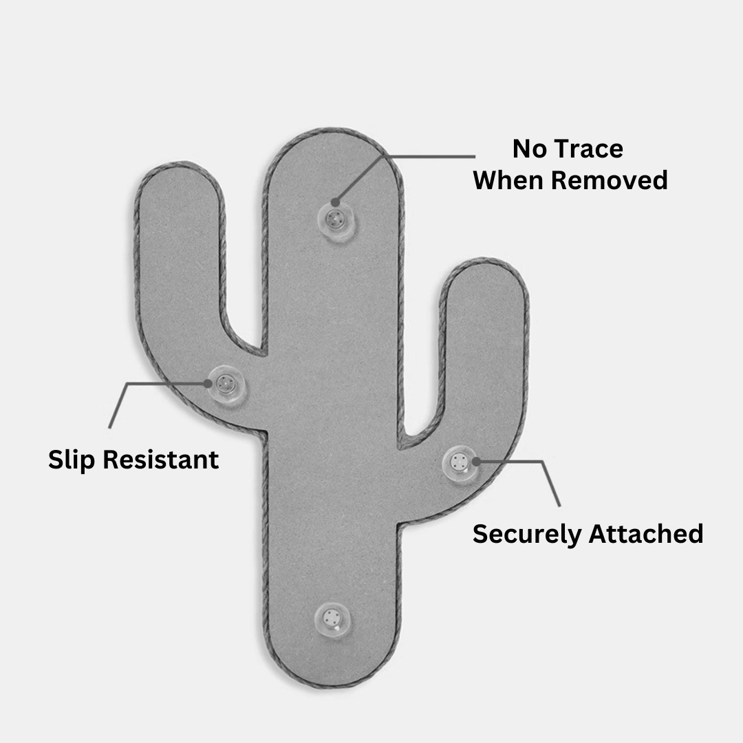 Cactus Wall Cat Scratcher with Suction Cups - Petites Paws