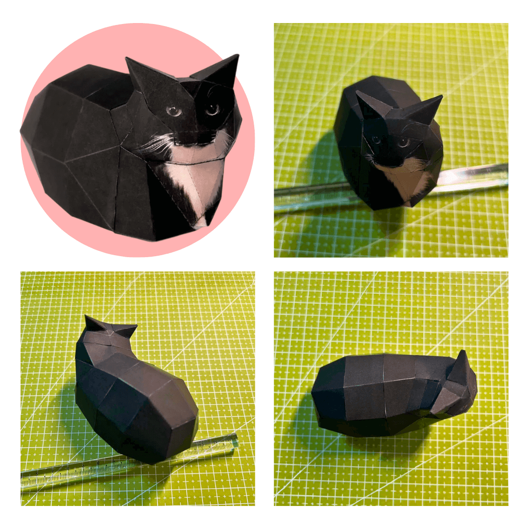 Maxwell Cat Meme Papercraft Template (Printable PDF, 4”)