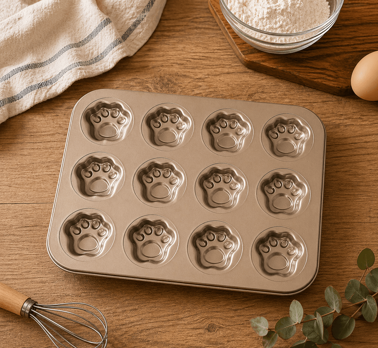 Nonstick Cute Cat Paw Baking Pan Cake Muffin Mold
