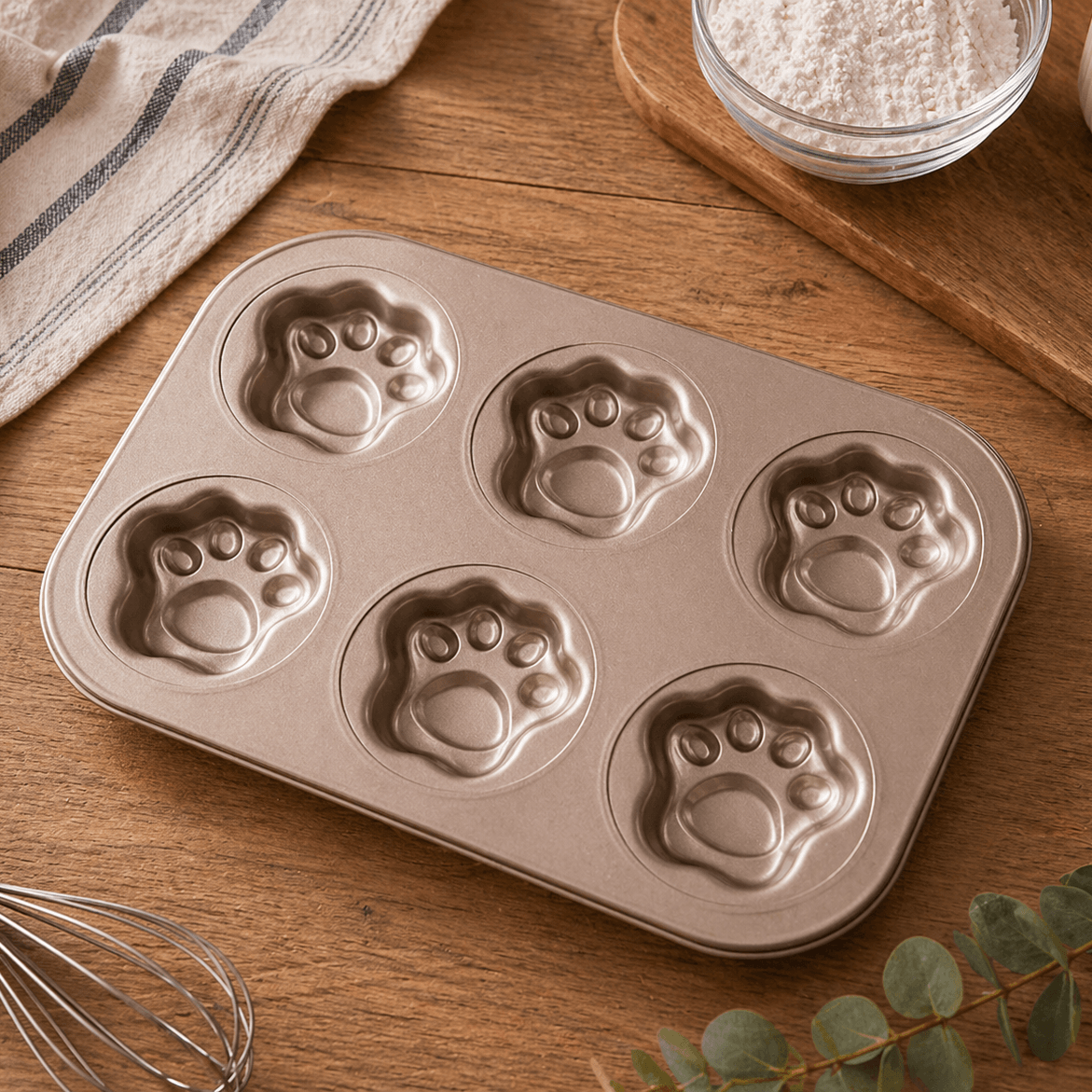 Nonstick Cute Cat Paw Baking Pan Cake Muffin Mold