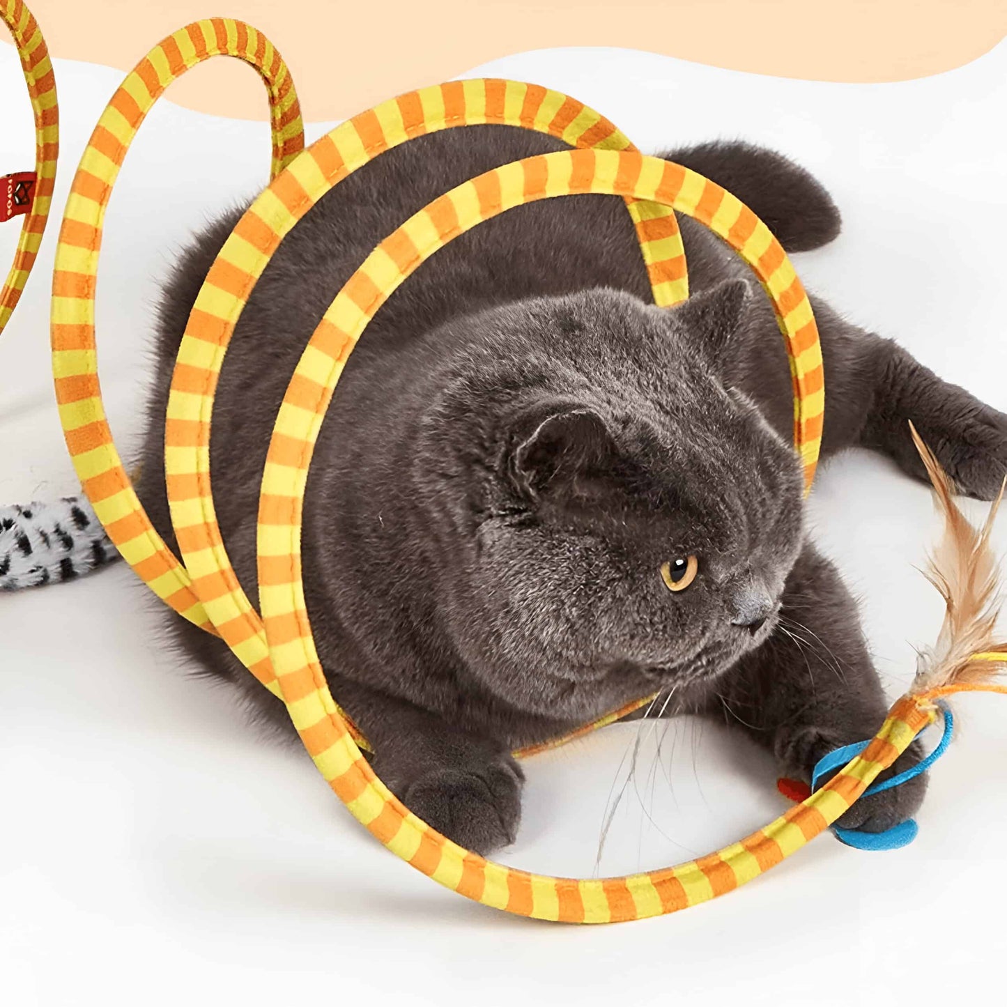 Fofos Open Style Slinky Hoop Cat Tunnel Toy