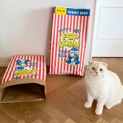 Popcorn Kraft Paper Bag Cat Hideaway