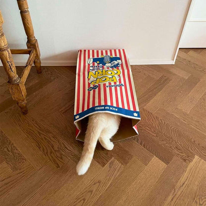 Popcorn Kraft Paper Bag Cat Hideaway