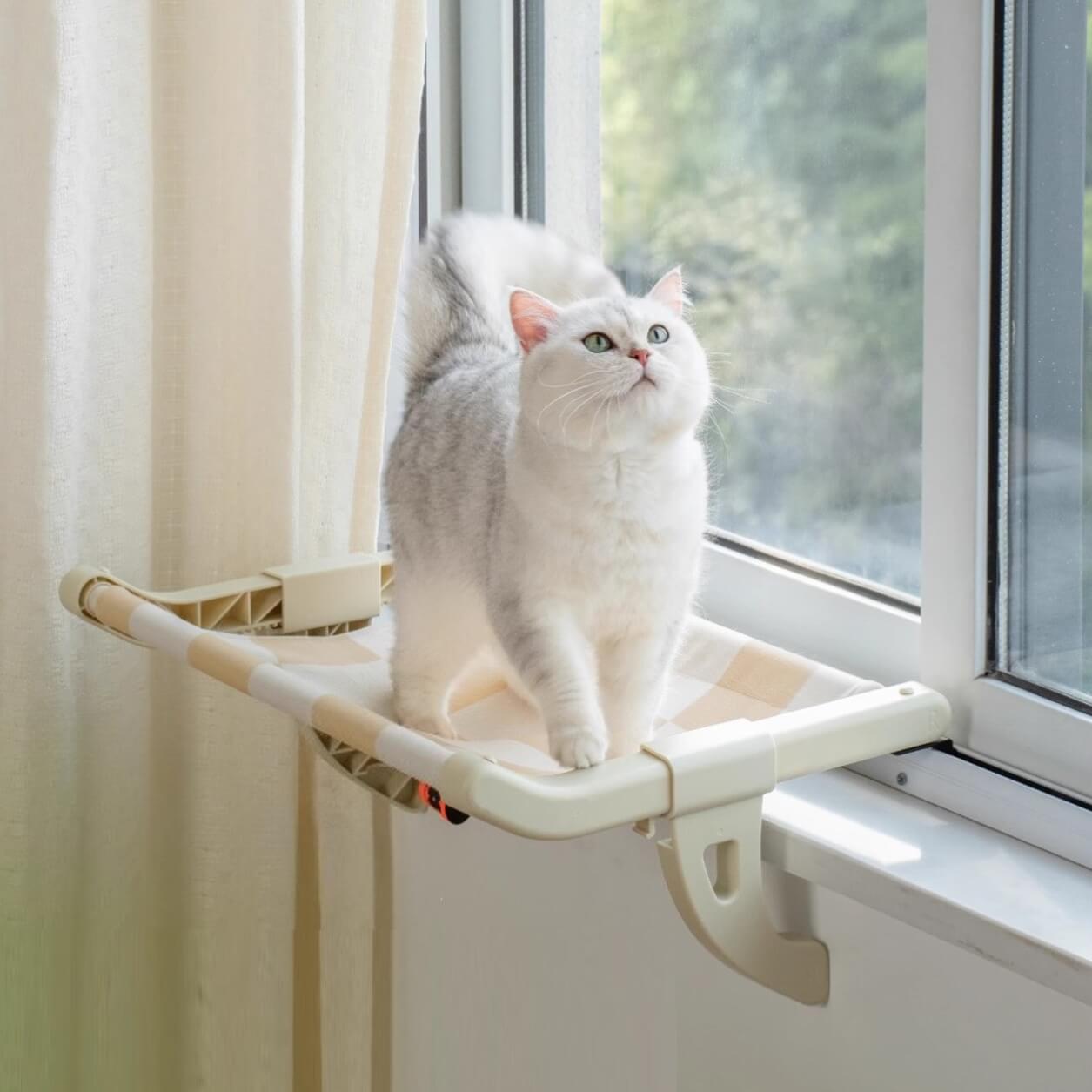 FloatEase Extra-long Hanging Cat Hammock - Petites Paws