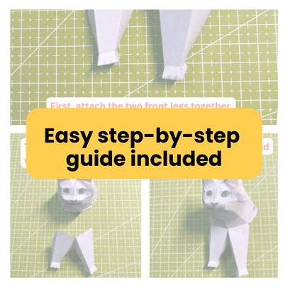 Smiling Cat Meme Papercraft Template (Printable PDF, 4")