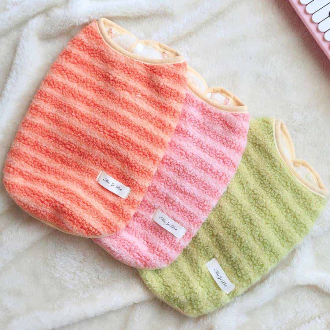 Cloud Soft Cat Fleece Winter Sweater Vest orange pink green 