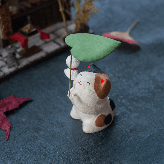 Teru Teru Bozu Washi Cat Ornament - Petites Paws